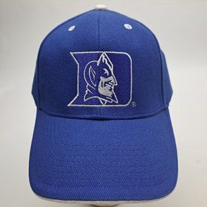Blue Devils Football Embroidered Blue/White Baseball Hat Cap Relaxed